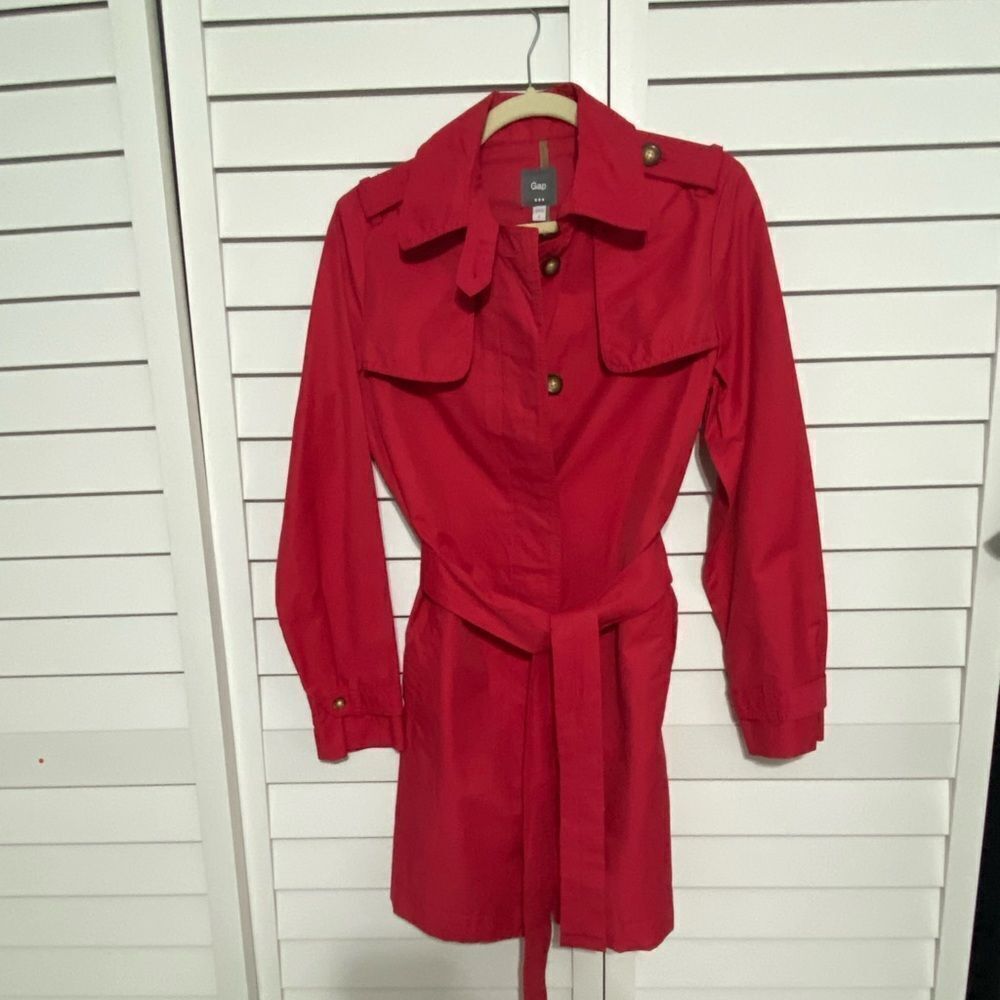 Gap Women's Red Trench Coat